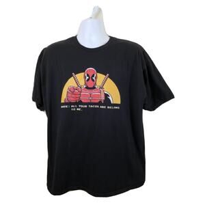 TeeFury Deadpool t-shirt All Your Tacos are belong to me black size XL